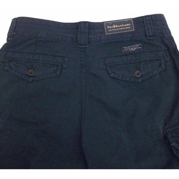 NEW Vintage Ralph Lauren Gellar Fatigue Cargo Shorts!  Weathered Navy Blue - Picture 3 of 3